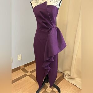 Elliatt Reception Cascade Ruffle Coctail Strapless Dress NWT